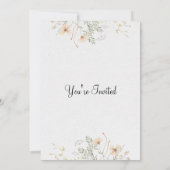 エレガントな花の「Save The Date」ウェディング 招待状 (裏面)