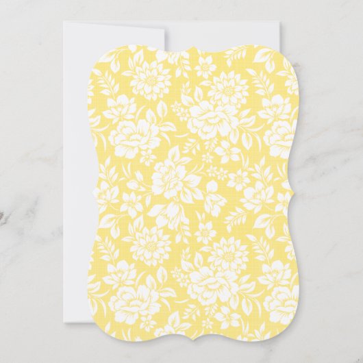 エレガントな花のII黄色い 招待状 (裏面)