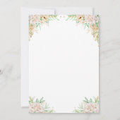 エレガントな花をあしらったイスラム教の結婚式(ニッカーフ)招待状 招待状 (裏面)