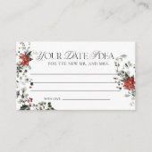 エレガントな花を飾ったデートナイトのアイデア エンクロージャーカード (正面)