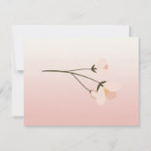 エレガントな花を飾ったリハーサルディナー 招待状 (裏面)