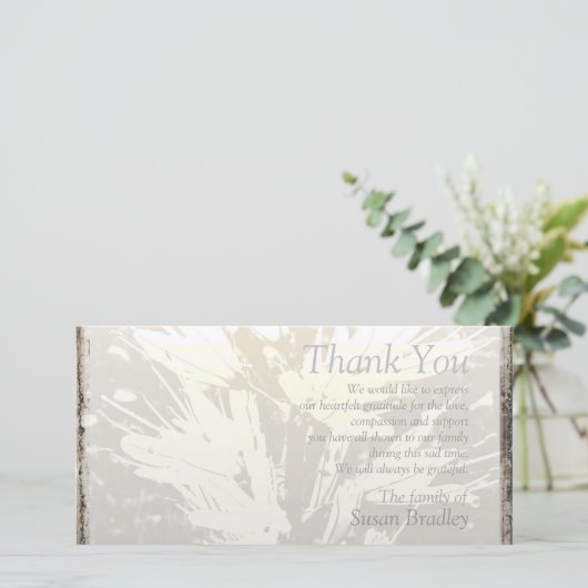 エレガントな花パターン悔やみや弔慰はPカード感謝していしています サンキューカード (スタンド正面)