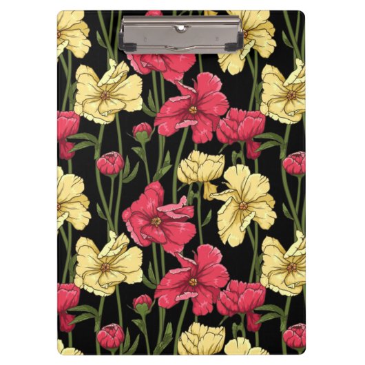 エレガントな花パターン2 クリップボード (正面)