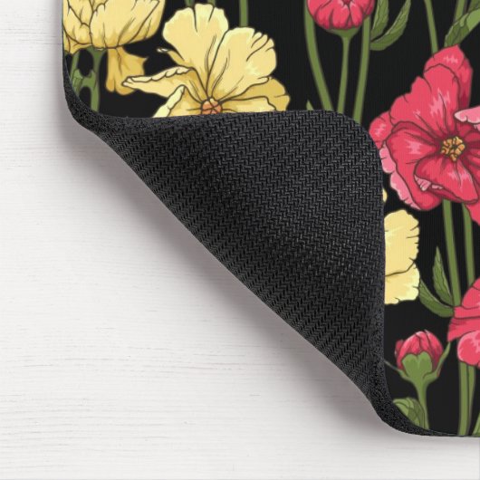 エレガントな花パターン2 マウスパッド (コーナー)