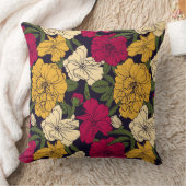 エレガントな花パターン クッション (ブランケット)