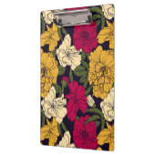 エレガントな花パターン クリップボード (左)