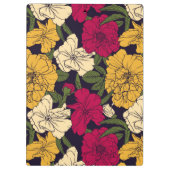 エレガントな花パターン クリップボード (裏面)