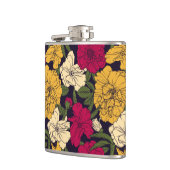 エレガントな花パターン フラスク (左)