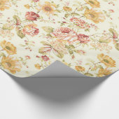 エレガントな花パターン ラッピングペーパー (角)