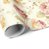 エレガントな花パターン ラッピングペーパー (ロールコーナー)