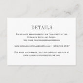 エレガントな花フレームの結婚式詳細カード エンクロージャーカード (裏面)