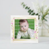 エレガントな花フレーム 案内状 (スタンド正面)