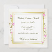 エレガントな花フレーム 案内状 (裏面)