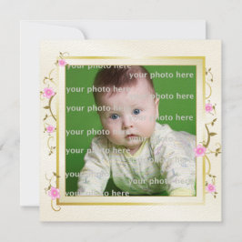 エレガントな花フレーム 案内状