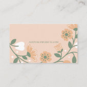 エレガントな花咲く歯科衛生士の写真 名刺 (裏面)