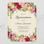 エレガントな花園のキンセアニエラ 招待状 (正面/裏面)