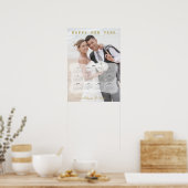 エレガントな花嫁と花婿の写真ミニカレンダー ポスター (キッチン)