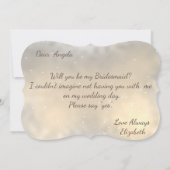 エレガントな花嫁の友人カード  シックな花のデザイン 招待状 (裏面)