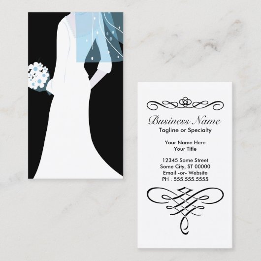 エレガントな花嫁の名刺 名刺 (正面/裏面)