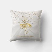 エレガントな花嫁及び新郎の記念品|は個人化なります クッション (裏面)