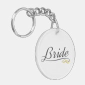 エレガントな花嫁 ウェディングカリグラフィー | キーチェーン (正面左)