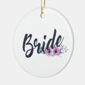 エレガントな花嫁 ウェディングカリグラフィー セラミックオーナメント (左)