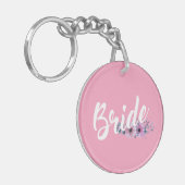 エレガントな花嫁 ウェディング カリグラフィー | キーチェーン (正面左)