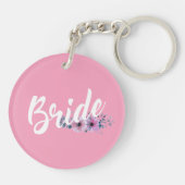 エレガントな花嫁 ウェディング カリグラフィー | キーチェーン (裏面)