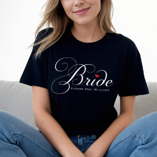 エレガントな花嫁 フューチャー ミセス ブラック レディース Tシャツ