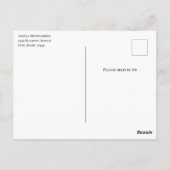 エレガントな花束とドリームキャッチャー誕生日 ポストカード (裏面)