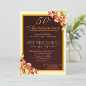 エレガントな花束 ウェディングアニバーサリー 招待状 (スタンド正面)