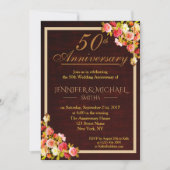 エレガントな花束 ウェディング アニバーサリー 招待状 (正面)