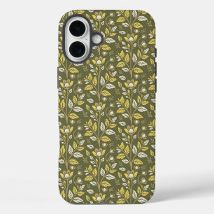 エレガントな花柄で自然を表現 iPhone 16 PLUSケース