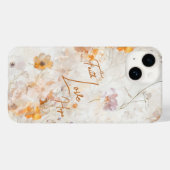 エレガントな花柄と信仰・希望・愛 Case-Mate iPhoneケース (裏面 (横))