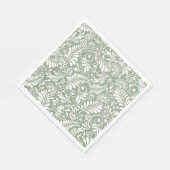 エレガントな花柄のウェディングナプキン スタンダードランチョンナプキン (角)