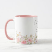 エレガントな花柄のウェディングパーソナライズドウェディング マグカップ (左)