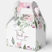 エレガントな花柄のウェディング フェイバー ボックス (裏面)