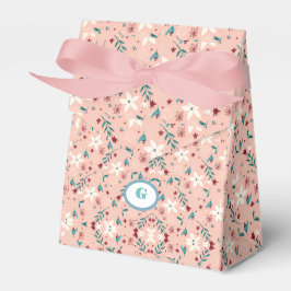 エレガントな花柄のピンク フェイバーボックス