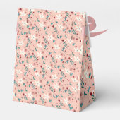 エレガントな花柄のピンク フェイバーボックス (裏面サイド)