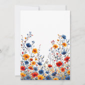 エレガントな花柄の共同誕生日パーティー 招待状 (裏面)