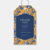 エレガントな花柄の感謝カード ギフトタグ (正面)