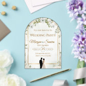 エレガントな花柄の結婚式招待状 アクリル招待状 (インサイチュ (ウェディング))