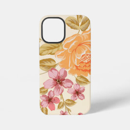 エレガントな花柄の背景 iPhone 12 MINIケース