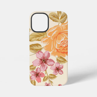 エレガントな花柄の背景 iPhone 12 MINIケース
