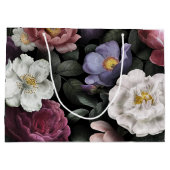 エレガントな花柄カスタム ラージペーパーバッグ (裏面)