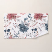 エレガントな花柄バスタオルセット バスタオルセット (ハンドタオル)