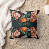 エレガントな花柄ボタニカルな田園風のミスター＆ミセスのウェディング クッション (ブランケット)