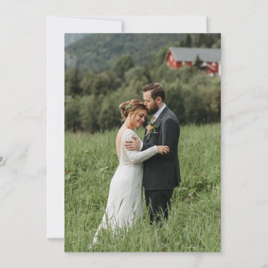 エレガントな花柄モノグラムの紋章　フォトウェディング (裏面)