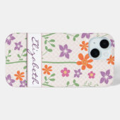 エレガントな花柄モノグラムデザイン Case-Mate iPhoneケース (裏面 (横))