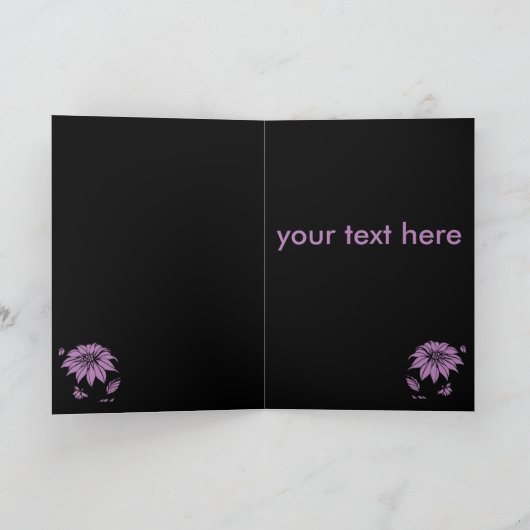 エレガントな花柄- カード (内部)